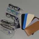 Gaoye +1.5 Reading Glasses Men - Blue Light Blocking Lenses, TR90 Frames, UV400 - Eyeglasses with Clear Vision,Black, Leopard, Blue & Clear Mix, 1.5 x