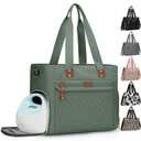 Diaper Bag Tote for Working Mom, Large Travel Diaper Tote for Mom and Dad with 14 Inch Laptop Sleeve, Mommy Maternity Travel Baby Bag for Boys and Girls, Green