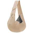 Dog Carrier Sling - Reversible Puppy Carrier Purse with Storage Pocket, Hand-Free Dog Sling Carrier for Carry Small Dogs and Cats, Travel Safety Harness, Dog and Cat Harness (Apricot)