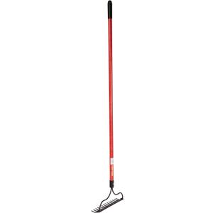 Cavex Workforce 14-Tine Bow Rake - 54" Fiberglass Handle - 16 Gauge Steel Blade