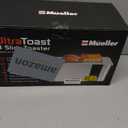 Mueller UltraToast Full Stainless Steel Toaster 4 Slice, Long Extra-Wide Slots for Bagels and Waffles, 6 Browning Levels, LED Display, Cancel/Defrost/Reheat Functions & Removable Tray, Kitchen Gadgets
