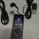 128GB MP3 Player with Bluetooth - Portable Music Player for Kids - with Built-in HD Speaker, Voice Recorder, HiFi Sound, E-Book (Included Earphones) (Black)