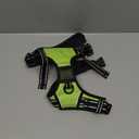 PHOEPET No Pull Dog Harness Medium Reflective Front Clip Vest with Handle, Adjustable 2 Metal Rings 3 Buckles,[Easy to Put on & Take Off](M, Green) 