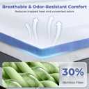 BDEUS 3 Inch Gel Memory Foam Mattress Topper Twin XL Size, Cooling Mattress Topper for Back Pain Relief, Non-Slip Design with Removable & Washable Soft Bamboo Cover.