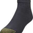 GOLDTOE Men's 656P Cotton Ankle Athletic Socks, Multipairs (Blue, L)