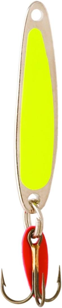 2-1/4-Inch Swedish Pimple Ice Fishing Hook, 1 Piece, White Pearl (Yellow Nickel)