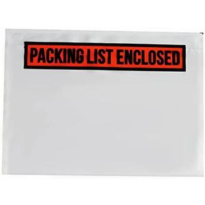 1000 PCS 7.5"x 5.5" Clear Self-Adhesive Packing List Envelopes - Plastic Shipping/Mailing Pouch Enclosed Bags for Packing Slips Invoice