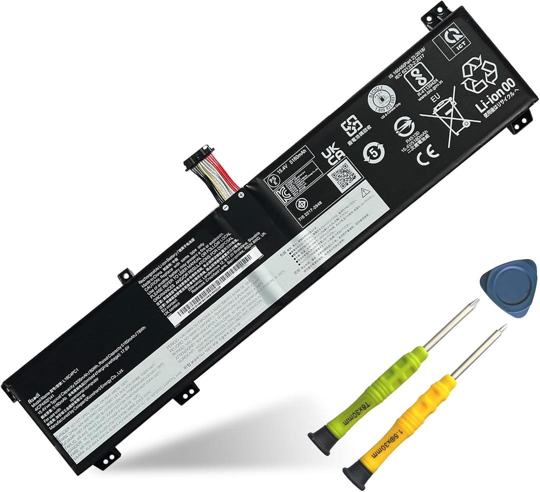 ASODI L19C4PC1 L19M4PC1 80Wh Laptop Battery Compatible with Lenovo Legion 5P-15IMH05 Legion 5-15IMH05 5-15ARH05 