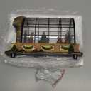 WONDER GARDEN Nativity Scene Christmas Village House Collectible Buildings - Nativity Set LED Lighted Christmas House with Christmas Music Christmas Decorations or Gift (Brown)