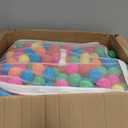 Amazon Basics BPA Free Ball Pit Balls with Storage Bag, Crush-Proof Plastic for Toddlers Kids 12+ Months Play, 6 Bright Colors, Pack of 1000