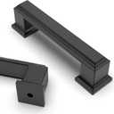 Asidrama 5 Pack 3 Inch(76mm) Matte Black Kitchen Cabinet Handles Cabinet Pulls Kitchen Cabinet Hardware for Cupboard Drawer Pulls
