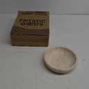 Travertine Decorative Bowl - 7.8 Diameter & 2 Height - Key Bowl for Entryway Table - Travertine - Organic Modern Centerpiece - Beige/Natural