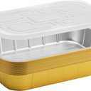 Aluminum Foil Pans with Lids (15 Pack with Lids),9x13,Heavy Duty Aluminum Pans, Disposable Aluminum Pans,Gold Foil Pans,Deep Container for Heating, Baking,Cooking,BBQs,Parties, Storing,118oz