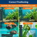 AquaMiracle Aquarium Filter with U - V Light & Filter Sponge, Fish Tank Filter with Timer for Green Water, Turtle Filter with Aeration & Rainfall Mode for Aquarium 10-30 Gallon