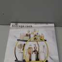 YIWANFW Makeup Organizer for Vanity, Black Gold Perfume Organizer for Dresser, 2-Tier Bathroom Countertop Organizers, Bathroom Counter Shelf Skincare Holder Perfume Tray Cosmetic Display