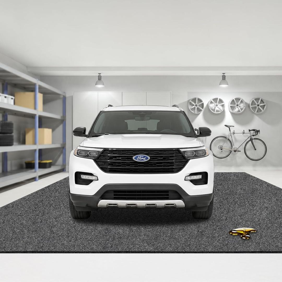 Garage Floor Mat 7'4"x17' Garage Mats for Floor Under Car, Absorbent Oil