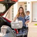 Clouds and Balloon Baby Diaper Caddy Organizer, Cloud Nursery Decor Nursery Storage Bin Basket for Baby Shower Cotton Rope Portable Diaper Bag for Changing Table, Newborn Birthday Party Gift