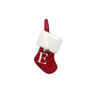 Beyond Your Thoughts Personalized Embroidery Monogram Initial Human Christmas Stockings 1 Pack Durable Christmas Ornament Bag for Family Decorations Red Letter E