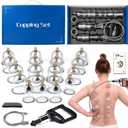 Cupping Therapy Set, 19 Cups Cupping Kit for Massage Therapy, Cupping Set with Pump for Back Massage, Pain Relief, Physical Therapy