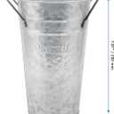 MANCHAP 6PCS 8 Inch Tall Galvanized Flower Bucket, Silver Vintage Flower Vases for Wedding, Table Decoration