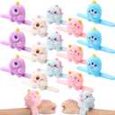 Sumind 15 Pcs Monster Stuffed Animal Slap Bracelets for Kids Cute Plush Animal Slap Bracelets Monster Party Favors Christmas Toy Bulk Christmas Goodie Bag Stuffers for Kids Halloween Xmas Gifts