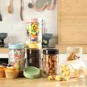 Suclain 9 Pcs Mason Jars with Lids Airtight Overnight Oats Containers Glass Storage Jars for Breakfast Lunch and Leftovers Salad Meal Prep Container for Food Storage Mush Chia Pudding (16 oz)