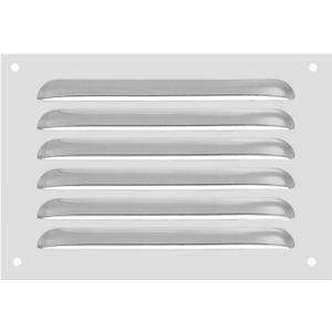 PATIKIL 8 x 6 Inch Aluminum Vent Cover, Screen Air Grille Ventilation Cover HVAC Louvered Grill for Home Kitchen Fireplace Wall Ceiling, Silver Tone