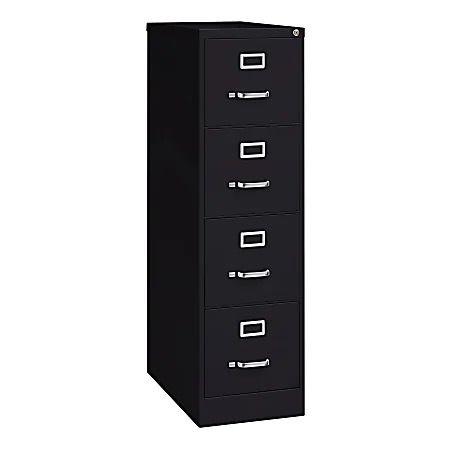 Anderson Hickeyco Office Furniture, 4 Drawer Vertical File Cabinet with Lock, Metal Filing Cabinets with 4 Drawers for Hanging Files and Letter Files, 26.5" Deep, Black Anderson Hickeyco Office Furniture, 4 Drawer Vertical File Cabinet with Lock, Metal Filing Cabinets with 4 Drawers for Hanging Files and Letter Files, 26.5" Deep, Black