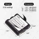 (5-Pack) 3.6V 1200mAh Ni-MH Battery Replacement for Midland BATT10, AVP13, X-Talker T71, T75, T77, T79 Two-Way Radios