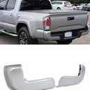 Silver Sky Rear Bumper End Cap Compatible with 2016-2023 Toyota Tacoma W/O Sensor Holes Left+Right Set Replace for TO1105133,TO1104133, Silver Sky, W/O Parking Sensors Holes