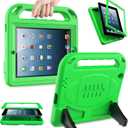 AVAWO Kids Case Built-in Screen Protector for iPad 2 3 4 Old Model- Shockproof Handle Stand Kids Friendly Compatible with iPad 2nd 3rd 4th Generation (Green)