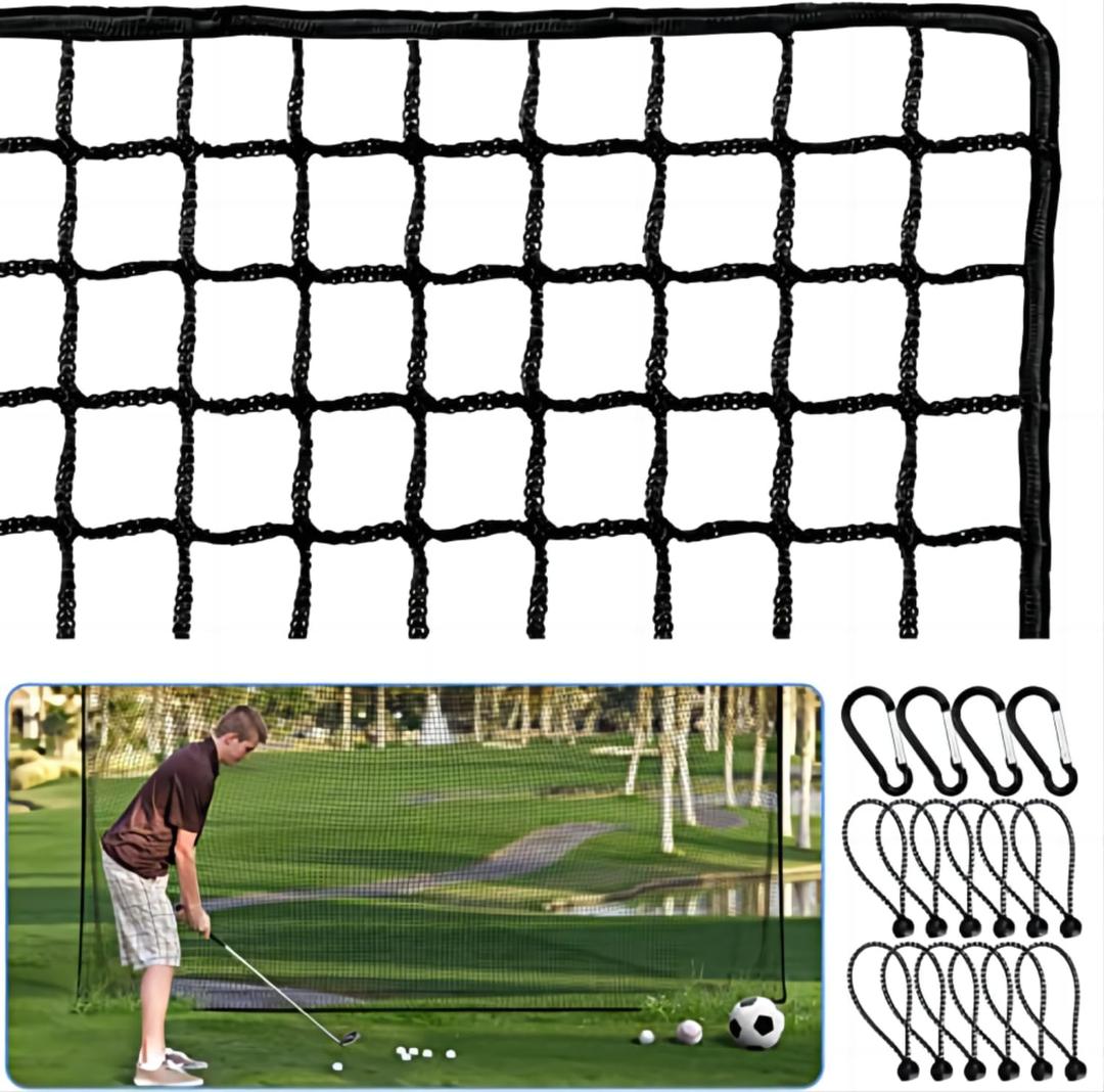 Golf Net,10Ft,15Ft,20Ft,25Ft, 30Ft, 40Ft Golf Practice Net, Sports Practice Barrier Net, Heavy Duty Ball Netting Golf Hitting Net, DIY Ball Net, Baseball Net Hockey Net and Chipping Net
