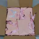 Kolldenn 50 Pcs No DIY Small Gift Bags with Bow Ribbon 4'' x 2.7'' x 4.5'' Mini Pink Paper Thank You Bags Bulk with Handle for Baby Shower Party Favor Wedding Birthday