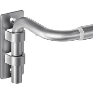 ENJOYBASICS Blackout Curtain rod for windows 48 to 84, Wrap Around Curtain Rods for Bedroom, Living Room, Adjustable from 30 to 86 Inches, Silver