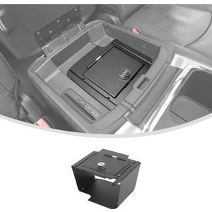 Linskip Console Safe Storage Compatible with 2009-2018 Dodge Ram 1500 Accessories, for RAM Security Console Insert, Console Gun Safe for RAM 1500 Accessories