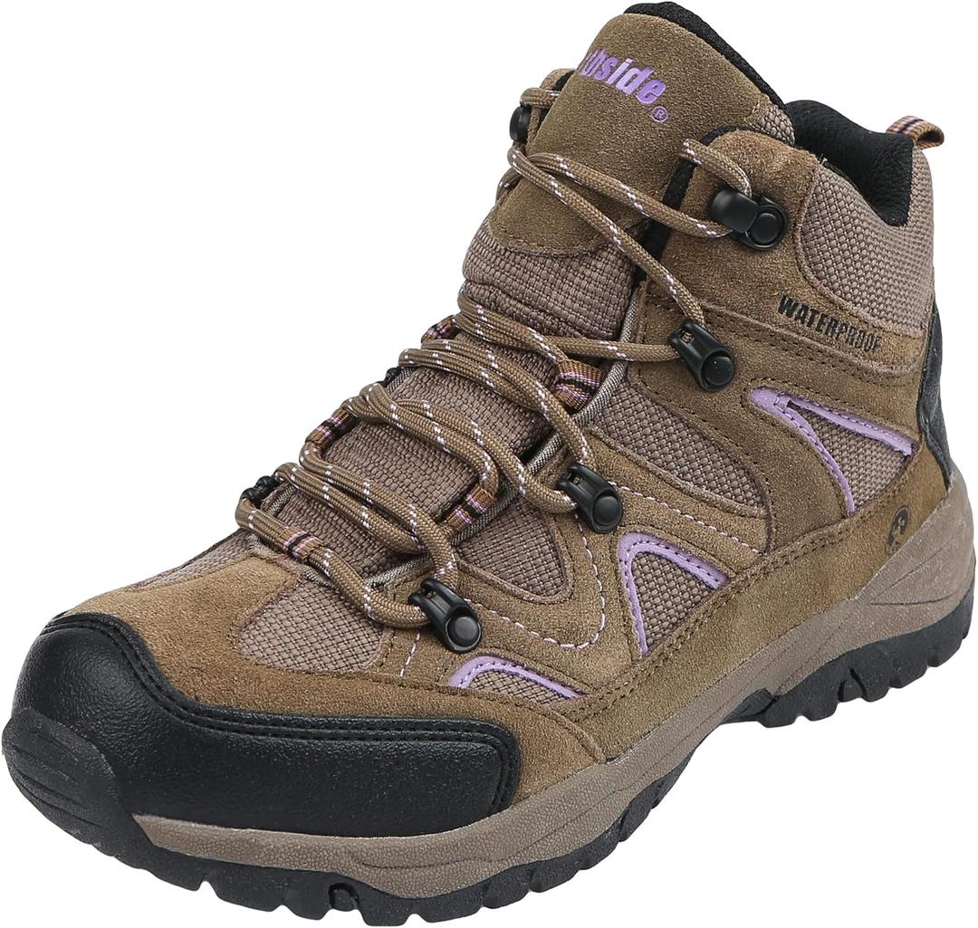 Northside Women's Snohomish Waterproof Hiking Boot (8, Tan/Periwinkle)