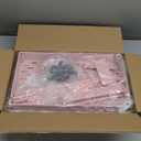 SPACELEAD 3 Tier Rolling Cart with Wheels, Storage Craft Art Trolley Organizer Serving, 3 Hanging Baskets Easy Assembly, for Office, Living Room, Kitchen, Pink