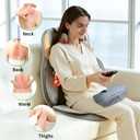 Shiatsu Neck and Back Massager with Heat,4D Kneading Back Massager for Pain Relief Deep Tissue,Back Massage for Chair,Dual-Neck Design,Adjustable Height,Gifts for Men Women Parents