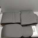 Elantrip 2PCs Front Car Seat Covers Leather Car Seat Protector Universal fit for Most Cars SUVs and Trucks Water Proof Seat Protector Gray