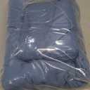 OAITE 100% Washed Cotton Duvet Cover Queen Size Soft Breathable Durable Bedding with Zipper Closure & 8Corner Ties- 3 Pieces Plain Simple Duvet Cover Set,2 Pillow Shams,1 Duvet Cover(90"x90") (Sky Blue)