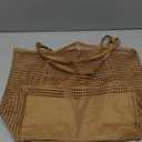 Tavaleu Mesh Beach Bag, Beach Bags for Women, Woven Straw Beach Tote Bag Waterproof with Inner Pocket, Packable Beach Bag (Khaki)