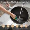 Sink Edge Protector with Suction Cup, 24" x 4", Silicone Sink Splash Guard for Kitchen & Bathroom, Protect Countertop from Scratches, Stains, for Stainless Steel Granite Quartz