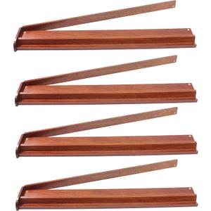 DigNew Wooden Mahjong Racks Set with Detachable Magnetic Pushers, 4 Racks & 4 Pushers, Includes Chips, Dice & Storage Bags – Mahjong Tile Holders for Family Game Nights