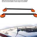 36.22inch Universal Car Rooftop Crossbar Luggage Carrier Bar Fits for 4 or 5 Door Vehicles, Steel Tube Lightweight Suction Cup Installation, Increase Load Space Support for 220lbs