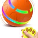 Interactive Dog Ball Toy with Remote Control - Durable 360 Anti-Chew Safe Materials Ball for Medium/Large Dogs - Motion Activated Auto Jumping, USB Rechargeable, Outdoor/Indoor