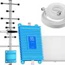 5G/4G Cell Phone Signal Booster for Verizon, ATT | FCC-Certified Phone Signal Amplifier | Improves Calls and Data | Coverage up to 4,500 sq.ft | Outdoor/Indoor Directional Antennas Kits for Homes