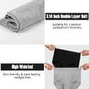 OLIKEME Womens High Waisted Underwear Tummy Control Cotton Full Coverage Ladies Panties Soft Stretch Briefs (XL)