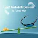 Bloomoak Sport Golf Sunglasses,Wrap UV400 Protection/Vented Frame Prevent Fogging/Superior Visual Clarity to Find Ball (Blue - 12% Vlt - for Sunny Conditions)