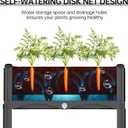 Planter Box Raised Garden Bed with Reinforced Support Rods, Drainage Grid, Multi-Combination Options for Vegetables, Flowers, and Herbs, Ideal for Balcony, and Patio Gardening, 35.4"x 15.7"x 21.2"