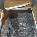 Furologee TV Stand, Small Media Console Table with 3-Tier Storage Shelves, Industrial Entertainment Center for TVs up to 50 Inch, Television Stands for Living Room, Bedroom, Rustic Brown (43'' no outlets)